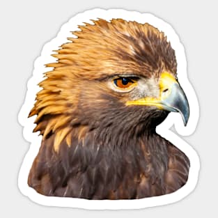 Ruffled Golden Eagle Sticker